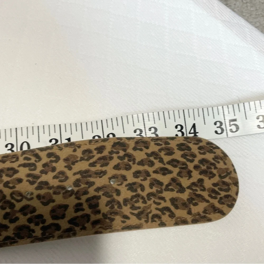 Leopard Print Belt with Tan‎ Strap